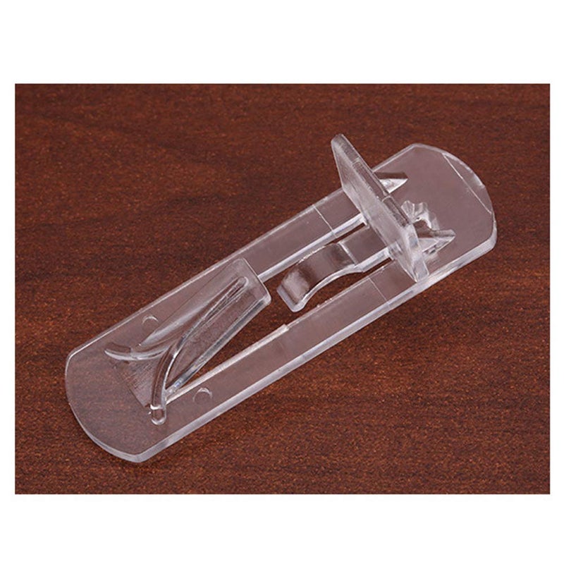 lasenersm 20 Pieces Plastic Locking Shelf Pins Cabinet Shelf Clips Locking Shelf Support Pegs Locking Shelf Pegs Fits 7.9mm Diameter Hole and 3/4 Inch Thick Shelf for Kitchen Cabinet Furniture Book Shelves - Image 5